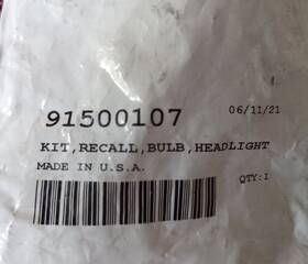 91500107 Harley-davidson Genuine Motor Parts Kit Recall Bulb Headlight Oem P/n