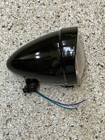 Xan-222b Harley Davidson Choppers 5 3/4inch Black Billet With Visor Halogen Headlight Nib