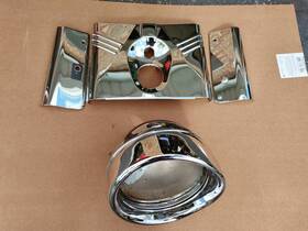 Hl-4637-bk Harley-davidson 7 Inch Headlight Visor Housing Bucket Ring For Heritage Softail Fat Boy