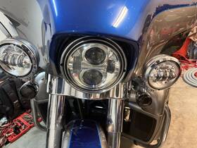Mptz002 Harley-davidson For Road King Flhr 7 Inch Led Headlight Halo 4.5 Passing Lights