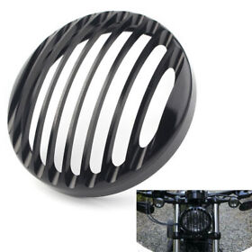 Headlight Cnc Grill Bezel Cover For Harley Sportster Xl 883 1200 04-14 Black