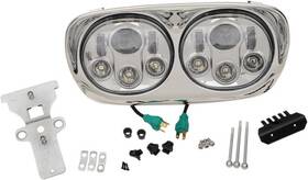 8-9552-02ca Headwinds 5-3/4 Inch Headlight Assembly Silver Harley Davidson Road Glide