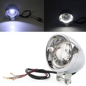 Hkseller-au 550752917717 Chrome Retro Motorcycle Led Headlight Spot Lamp For Honda Vtx 1800 New