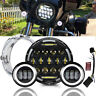Hl-7c-ufa-super Turbo Sii Led Headlight Passing Fog Lights For Harley Davidson