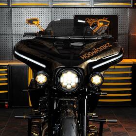 Hw167020 Hogworkz Led Silvertooth Performance Passing Lamps For Harley Touring No Bracket