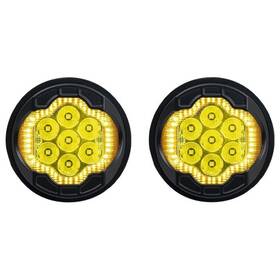 Hw167021 Hogworkz Led Goldtooth Performance Passing Lamps For Harley