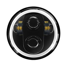 Hogworkz-5 Hogworkz Hw195018 3/4 Inch Led Black Halomaker Headlight For Harley Sportster Dyna Soft