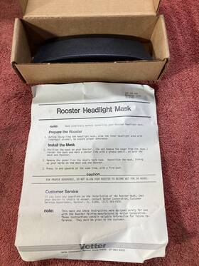 110140148 Honda Vetter Rooster Headlight Mask Kit Square Nos Yamaha Cb Xs New 79