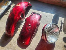 33100-449-671 Honda 1980 Cx500 Cx 500 Headlight With Front And Rear Fender Flame Paint Custom