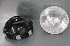 Yha-133 Honda Vintage Yamaha Rd Headlight Head Light Bucket Shell 7 Inch Oem Genuine