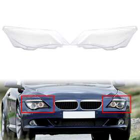 2xtransparent Hukyu Headlight Headlamp Lens Cover For Bmw 6 Series E63 E64 M6 08-10 Us