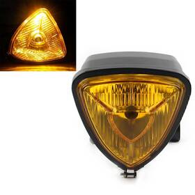 Hukyu 422124126044 12v Triangle Motorcycle Front Headlight Lamp For Harley Chopper Bobber Custom