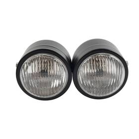 Hukyu 550725390165 Universal Motorcycle Twin Headlight Double Dual Lamp Dirt Bike Street Fighter