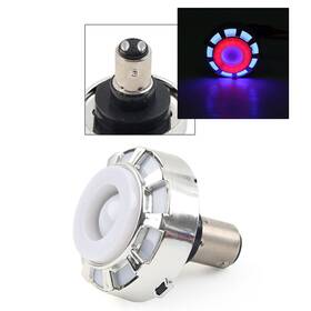 Hukyu 550735131338 1x Led Headlight Motorcycle Angel Eye Flash Strobe Tail Brake Rear Lights 12v Us