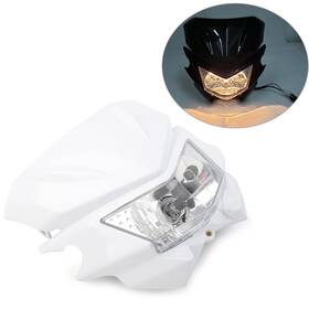 Hukyu 550742865066 Universal Motorcycle Headlight Lamp Hi /lo For Street Fighter Dirt Bike White