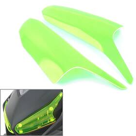 Hukyu 550748846465 2 Pcs Green Headlight Guard Shield Screen Lens Cover For Honda Cbr650r 2019-2021