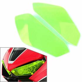 Hukyu 550748860089 2 Pcs Headlight Guard Shield Smoke Green Lens Cover For Honda Cbr1000rr 2017-20