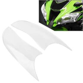 Hukyu 612045486949 1 Pair Front Headlight Guard Shield Screen Lens Cover For Kawasaki Zx-10r 06-18