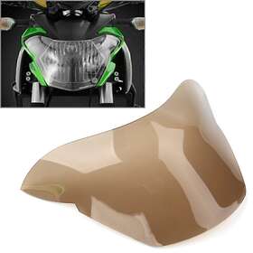 Hukyu 612048583232 New Front Headlight Guard Shield Screen Smoke Lens Cover For Kawasaki Z650 17-18
