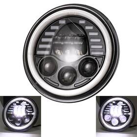 Hukyu 612063585716 Motorcycle Universal 7 Inch Led Headlight Hi/low Beam Turn Signal Headlamp