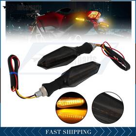 Im166362s01 Imcarparts Fit For Yamaha Suzuki Pair Motorcycle Led Flowing Turn Signal Light Amber/blue