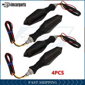 Im835946s01 Imcarparts Fit For Yamaha Suzuki 4pc Motorcycle 12 Led Flowing Turn Signal Light Amber/blue