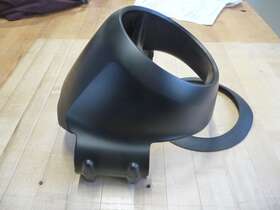 5633773-463 Indian Scout Bobber Oem Aluminum Black Headlight Nacelle Housing Shroud Cowl