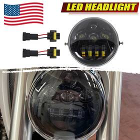 Hl-1465-bk Inontoauto Fits For 2002-2017 Harley V-rod Muscle Cvo Street Rod Led Headlight