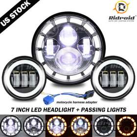54354 Ironwalls For Kawasaki Vn Vulcan 500 750 800 900 1700 7 Inch Led Headlight Passing Light