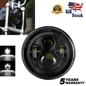 Cb1100136 Ironwalls Dot 7 Inch 150w Round Led Headlight Turn Signal Black For Harley Us