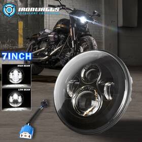 Cvg72796 Ironwalls 7 Inch Motorcycle Led Headlight Hi-lo Projector Lamp For Yamaha V-star 650 950 1100