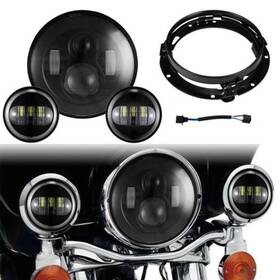 Tsn0936653 Ironwalls 7 Inch Led Headlight 4.5 Passing Lights For Harley Electra Glide Ultra Classic Us