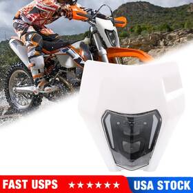 C181201186-d Jfg Racing Motorcycle Head Light With Turn Signals Universal For Dirt Bike Enduro White