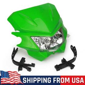 H181204124-d Jfg Racing Dirt Bike Led Headlight Universal For Klx230r Klx300r Kdx200 Supermoto Green