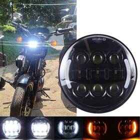 845641 Jmtbno For Harley Davidson Iron 883 Motorcycle 5-3/4 Inch Led Headlight Hi/lo Turn Signal