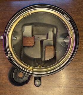 001-2744 Kawasaki Kz550 Stanley Black Headlight Bucket