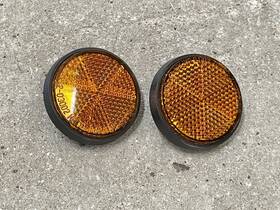 12-03002 Kawasaki 1982 Kl250a Headlight Mount Front Side Reflectors Oem