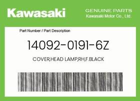 14092-0191-6z Kawasaki 14092-0191 Cover Head Lamp Rh F.black