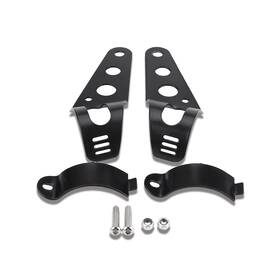 Keensog83dfxwgr1-01 Keenso 33-45mm Fork Headlight Mounting Bracket Universal For Motorcycle Black