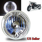 Knockoffparts005741 Kno White Led Rim Hid Compatible For Harley Round Crystal