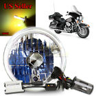 Knockoffparts008678 Kno For Harley Round Clear Reflector Headlight Bucket Hid Kit