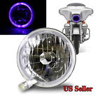Knockoffparts008863 Kno Blue Led Halo Round Clear Reflector Headlight Bucket Diy