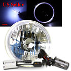Knockoffparts009103 Kno White Led Halo Round Clear Reflector Headlight Bucket Hid