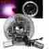 Knockoffparts0122093 Kno White Led Ring 5 Round Clear Reflector Headlight Bucket 55w Hid 12000k H4412a H4001a H4004 H5010 H5501 H4001 H4412