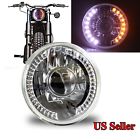 Knockoffparts0128417 Kno White Amber Drl Round Clear Chrome Projector Housing Headlight