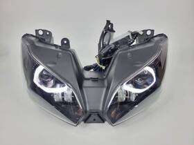 230408-1 Kt 1x Led Headlight Assembly For Kawasaki Ninja 250 13-18 Motorcycle Light Black