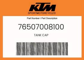 76507008100 Ktm Genuine Tank Cap -
