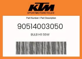 Ktm 90514003050 Genuine Bulb H11 55w -