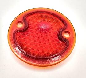 1737 L.l. Co. 1961 Yankee Reflex Red Glass Round Tail Light Brake Lens 3.5 Inch Ll Vintage