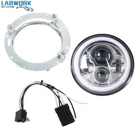 La1729437cm Labworkauto For Road King Special 2014-2020 Chrome 7 Inch Led Headlight Halo Drl